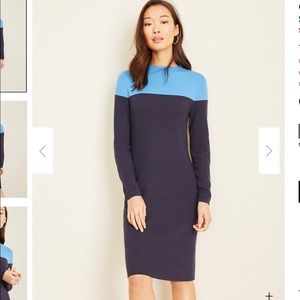 Ann Taylor color block sweater dress